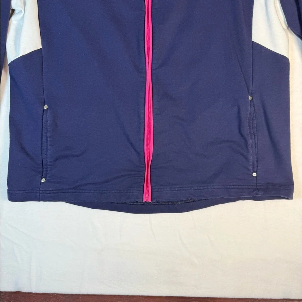 Lauren Ralph Lauren Activewear Blue, White and Pink Zip-up Jacket Size 1X - Picture 2 of 11